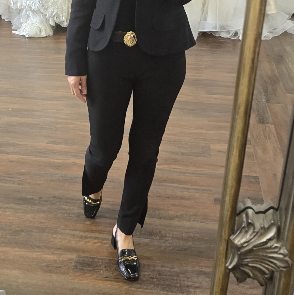 balenciaga pants side zip low rise trouser